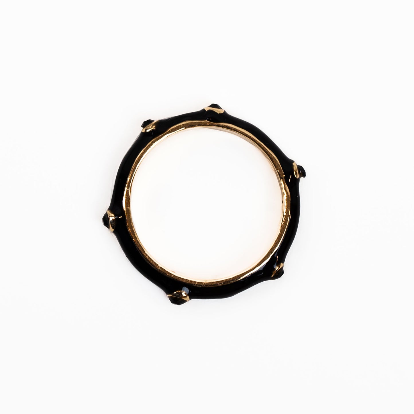 Set 2 inele subțiri cu pietre delicate - Negru, Alb