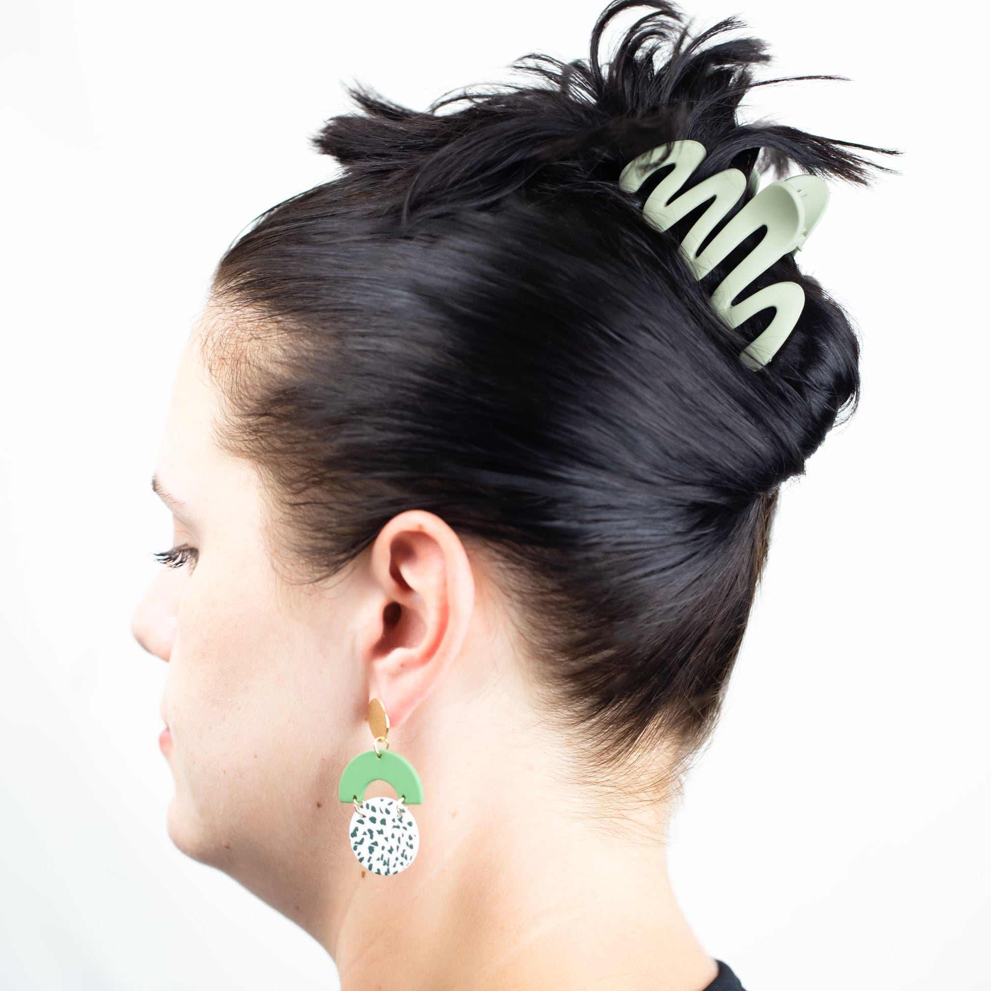 Set 3 clame păr progressive waves cu textură de silicon - City Mix