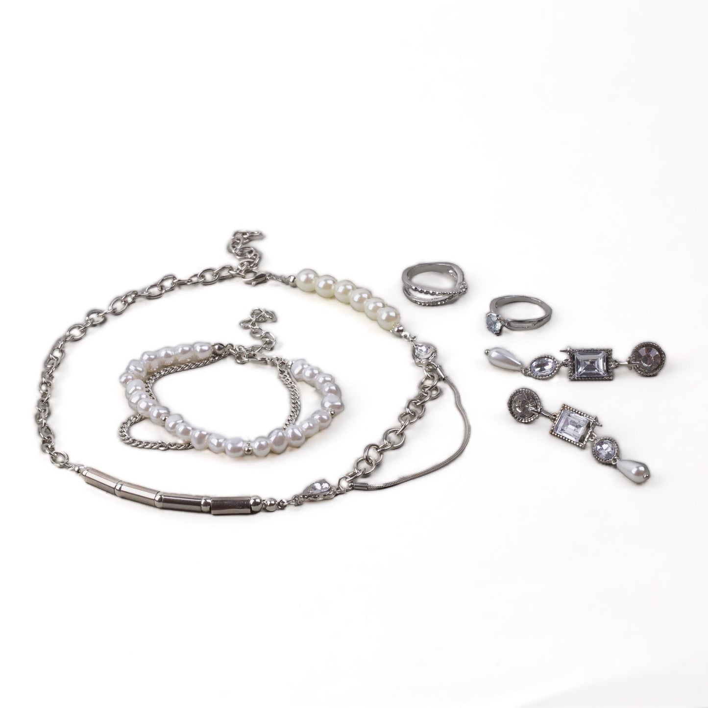 Set cadou cercei, brățară, colier, inel - Modern Classic