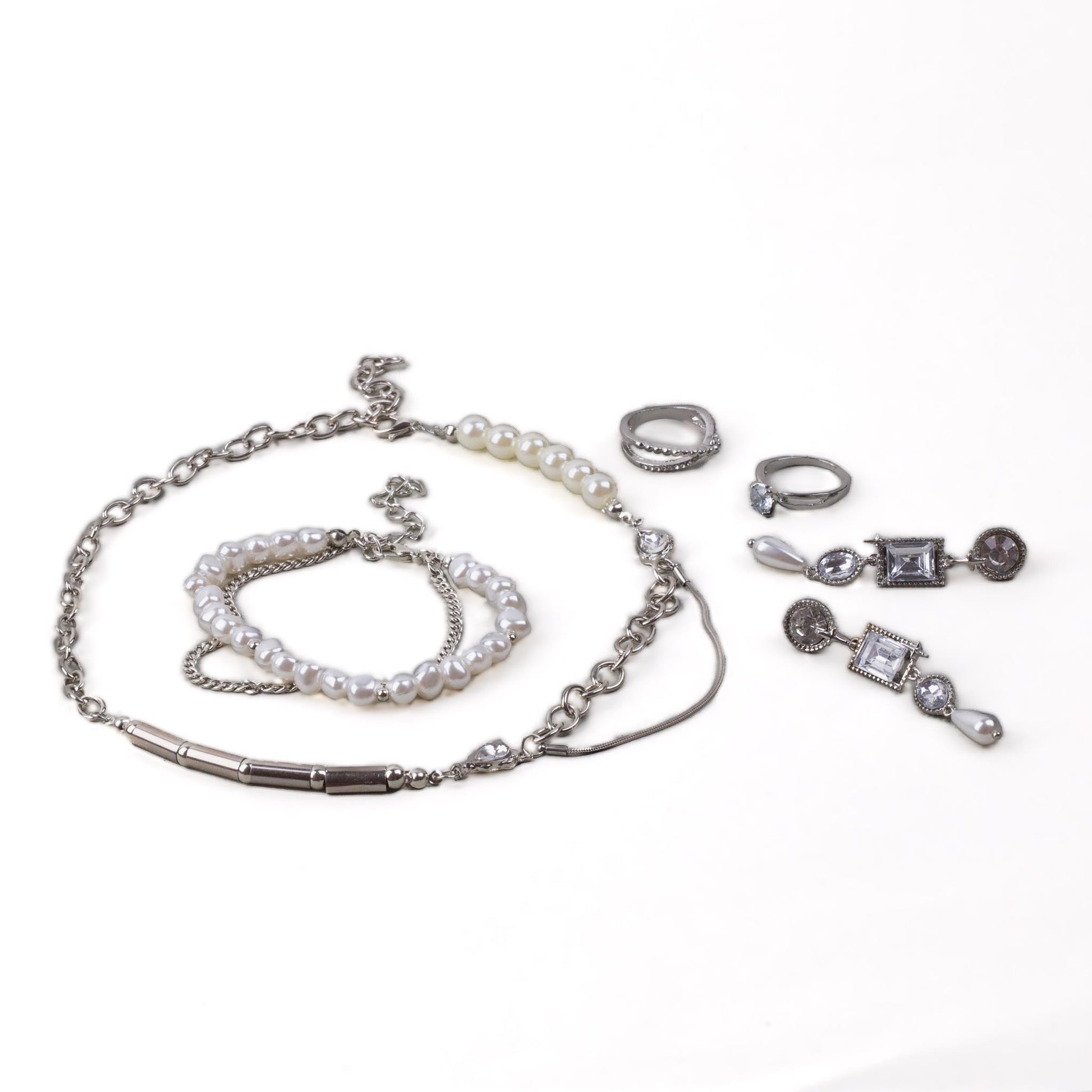 Set cadou cercei, brățară, colier, inel - Modern Classic