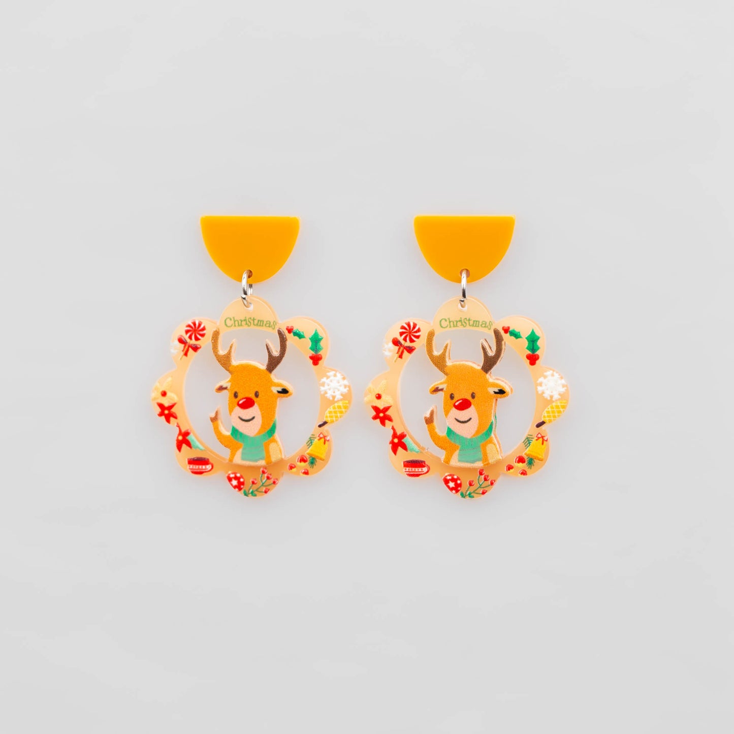 Set cercei cu motive de Crăciun, frosty vibes, 3 perechi