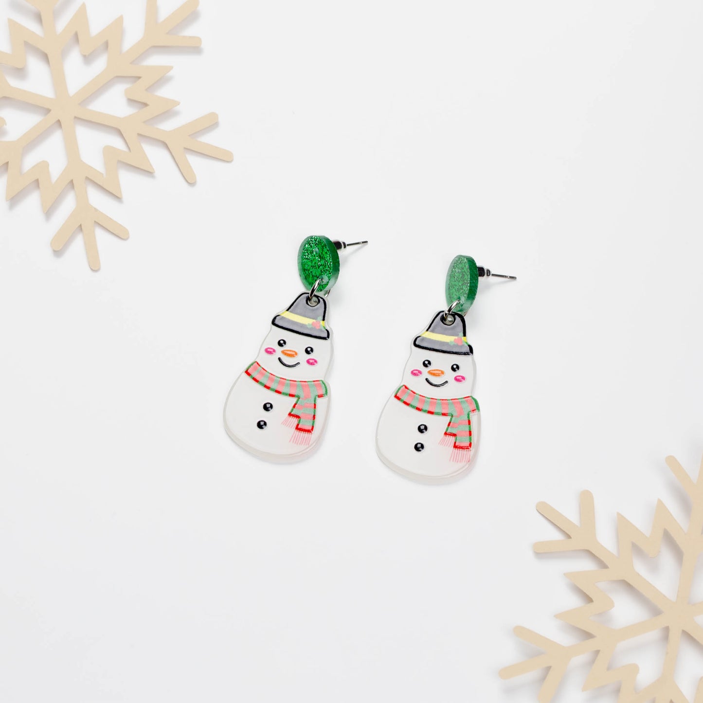 Set cercei cu motive de Crăciun, frosty vibes, 3 perechi